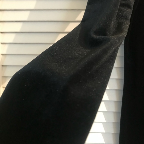 LAST CHANCE Velvet Body Con Black Dress 90s Inspired - Picture 2 of 3